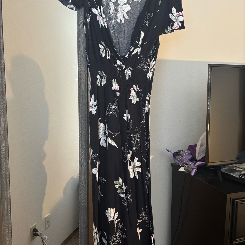 Floral Blue Maxi Dress